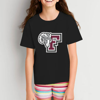 Fordham University Rams Primary Logo Youth T-Shirt - Black