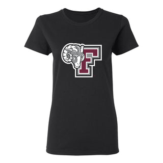 Fordham University Rams Primary Logo Women's T-Shirt - Black