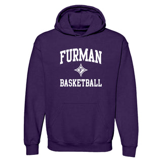 Furman Arch Logo Basketball Hoodie - Purple