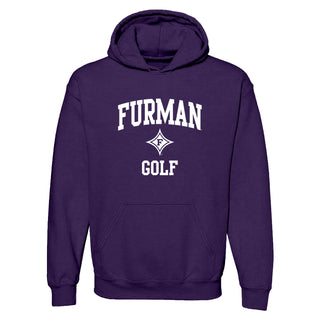 Furman Arch Logo Golf Hoodie - Purple
