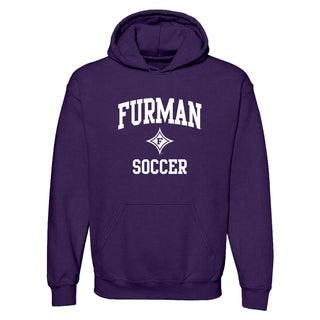 Furman Arch Logo Soccer Hoodie - Purple