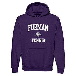 Furman Arch Logo Tennis Hoodie - Purple