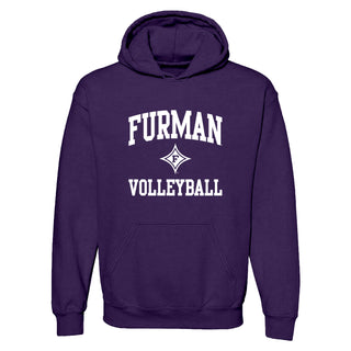 Furman Arch Logo Volleyball Hoodie - Purple