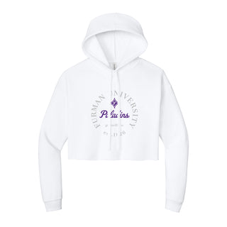 Furman Roundabout Women’s Cropped Fleece Hoodie - White