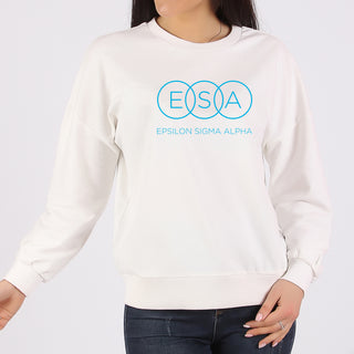 Epsilon Sigma Alpha Primary Logo Crewneck Sweatshirt - White