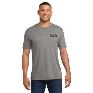Epsilon Sigma Alpha Greek LC & Back Print Triblend T-Shirt - Premium Heather