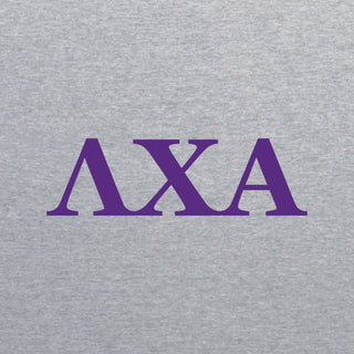 Lambda Chi Alpha Greek Letter Block Crewneck - Sport Grey