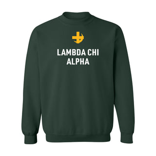 Lambda Chi Alpha Greek Primary Logo Crewneck - Forest