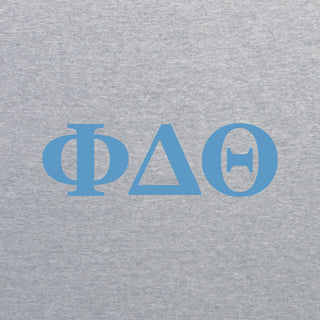 Phi Delta Theta Greek Letter Block Crewneck - Sport Grey