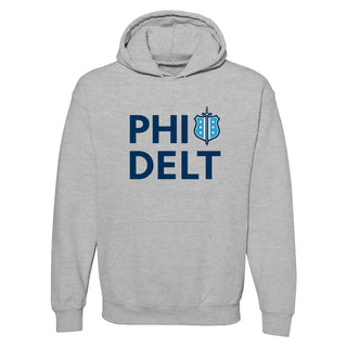 Phi Delta Theta Greek Primary Logo Hoodie - Sport Grey