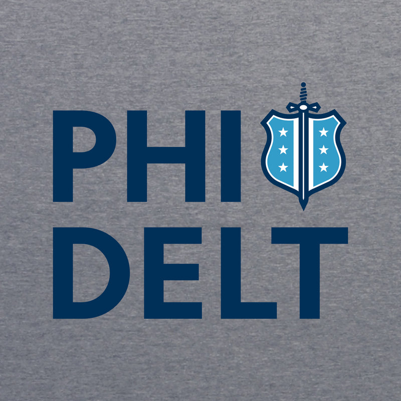 Phi Delta Theta Greek Primary Logo Triblend T-Shirt - Premium Heather