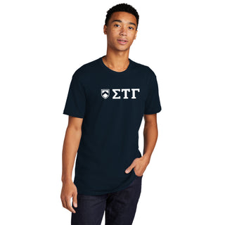 Sigma Tau Gamma Greek Letter Block NLA T-Shirt - Midnight Navy