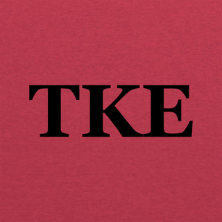 Tau Kappa Epsilon Greek Letter Block Triblend T-Shirt - Vintage Red