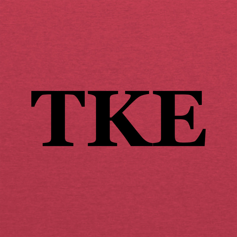 Tau Kappa Epsilon Greek Letter Block Triblend T-Shirt - Vintage Red