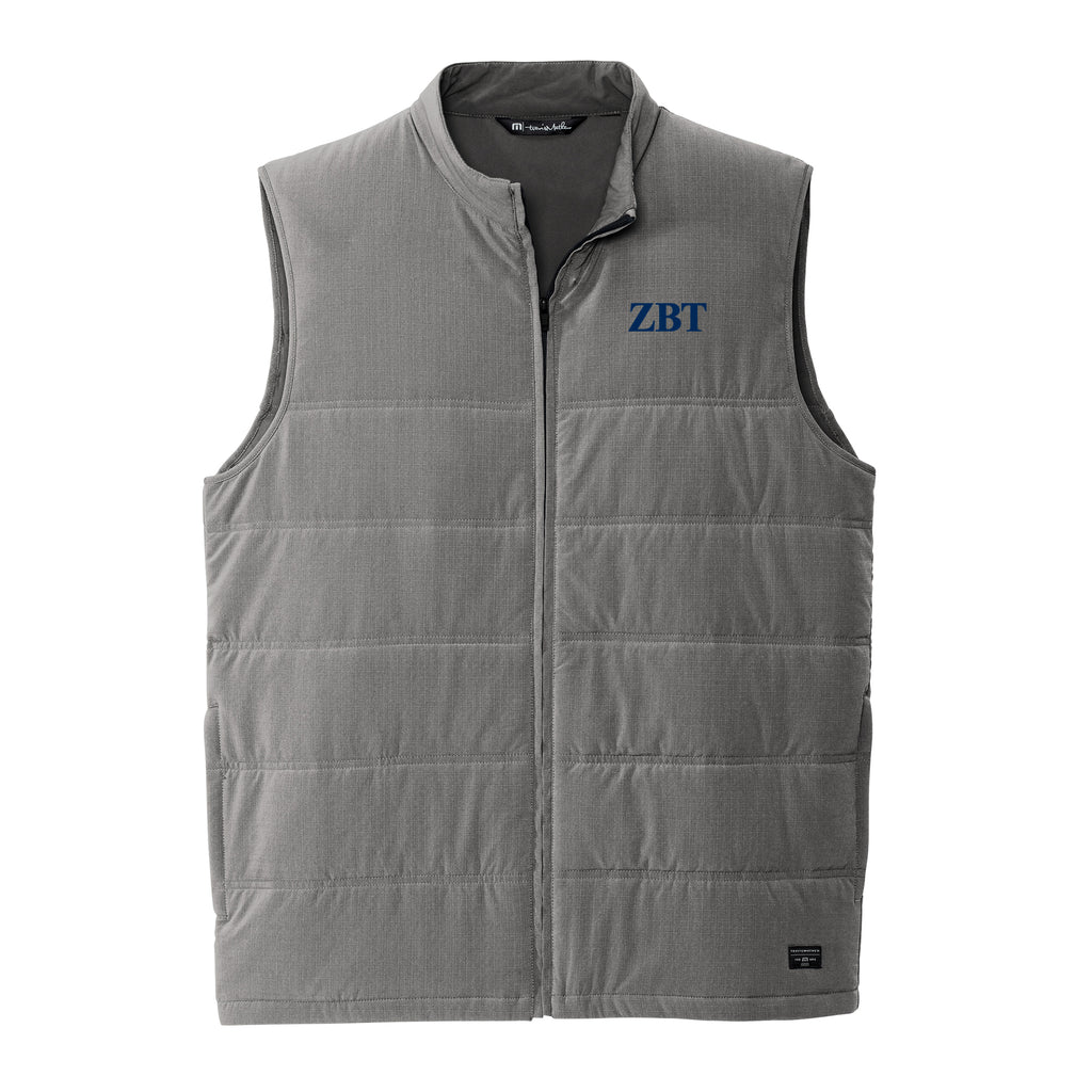 Zeta Beta Tau Greek Letter Block LC Travis Mathew Cold Bay Vest - Quie ...
