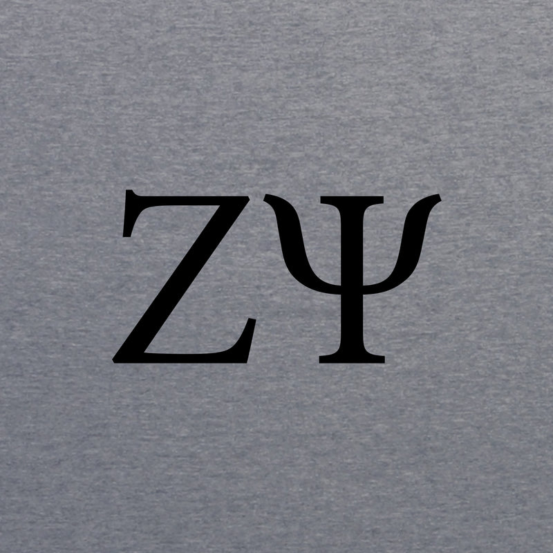 Zeta Psi LC & Back Print Triblend T-Shirt - Premium Heather