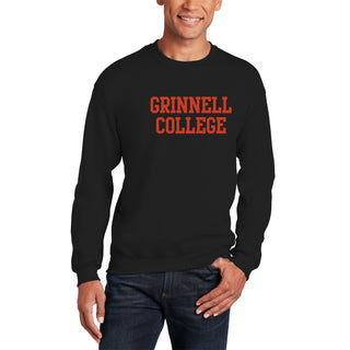 Grinnell College Basic Block Crewneck - Black