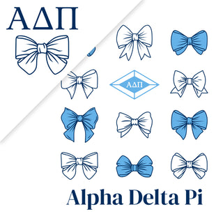 Alpha Delta Pi Greek Bow Bliss NLA T-Shirt - White