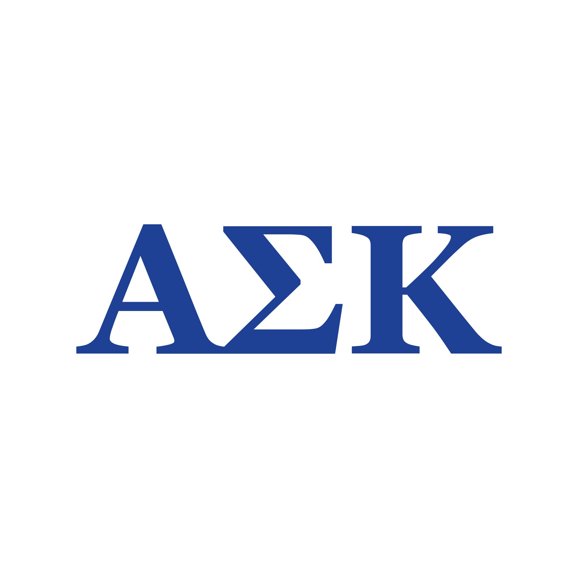 Alpha Sigma Kappa Greek Letter Block Premium Cotton T-Shirt
