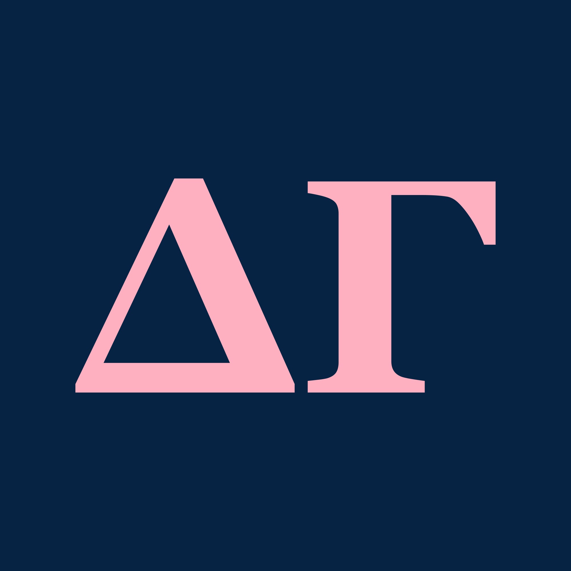 Delta Gamma Greek Letter Block Womens Long Sleeve Navy