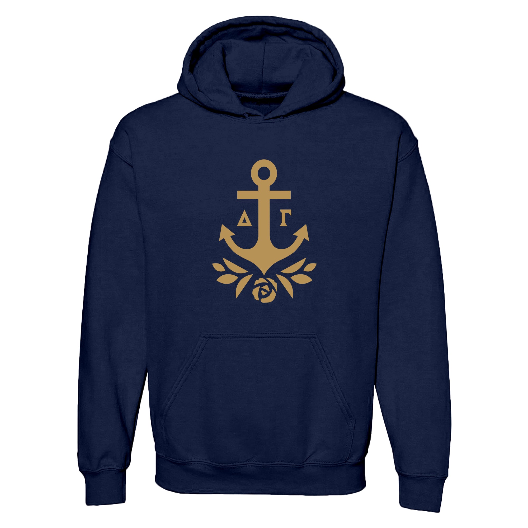 Delta Gamma Greek Primary Logo Hoodie Navy