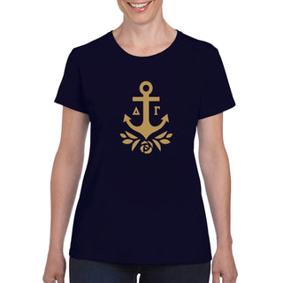 Delta Gamma Greek Primary Logo Womens T-Shirt - Navy