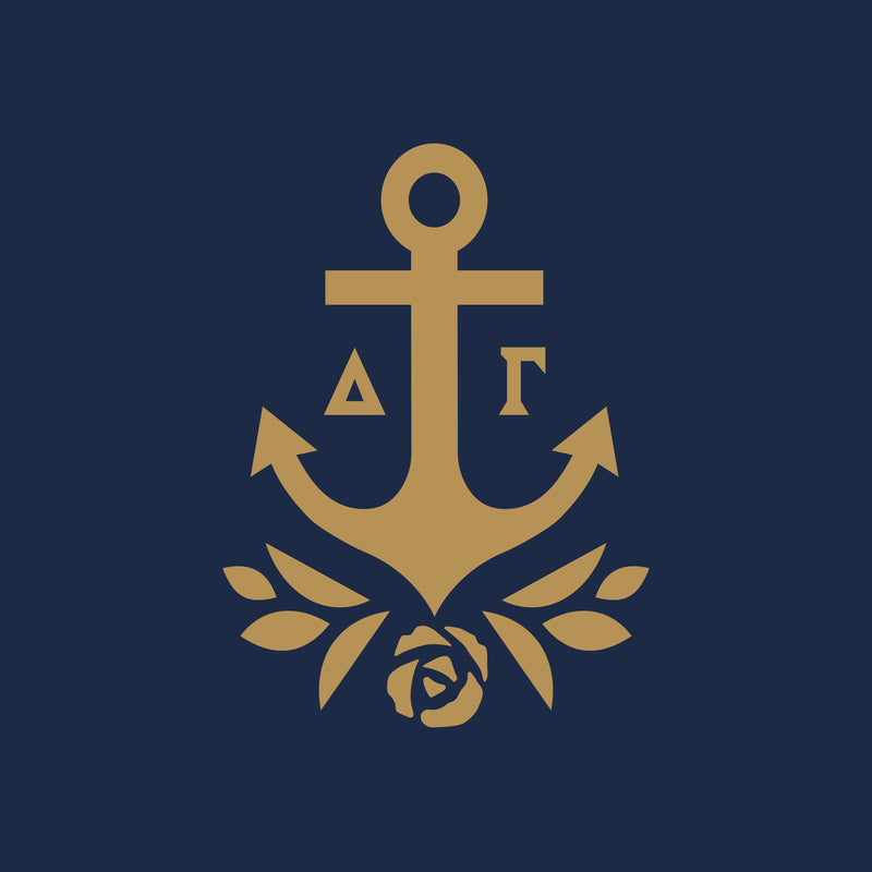 Delta Gamma Greek Primary Logo Womens T-Shirt - Navy