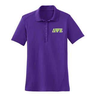 Delta Psi Epsilon LC EMB Ladies Raglan Accent Polo - Purple