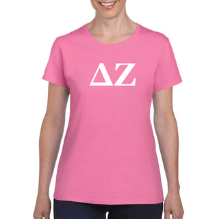 Delta Zeta Greek Letter Block Womens T-Shirt