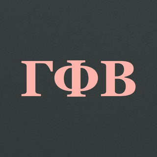 Gamma Phi Beta Greek Letter Block Hoodie - Dark Heather