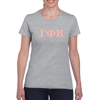 Gamma Phi Beta Greek Letter Block Womens T-Shirt