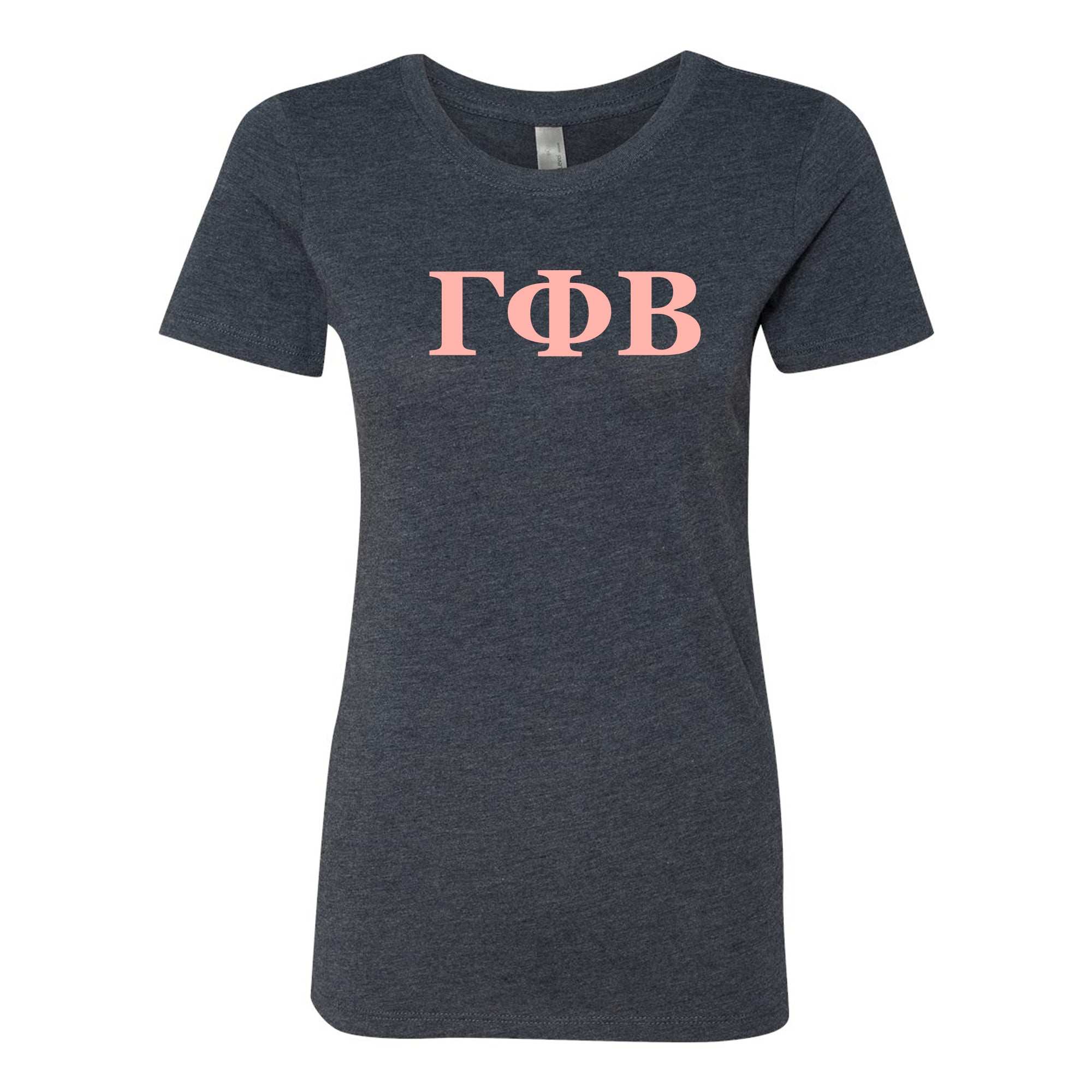 Gamma Phi Beta Greek Letter Block Womens NLA Triblend T-Shirt