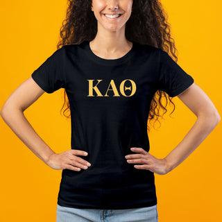 Kappa Alpha Theta Greek Letter Block Womens T-Shirt
