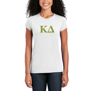 Kappa Delta Greek Letter Block Womens T-Shirt