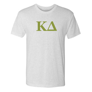 Kappa Delta Greek Letter Block NLA Triblend T-Shirt - Heather White
