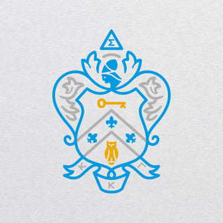 Kappa Kappa Gamma LC and Back Print NLA Triblend T-Shirt - Heather White
