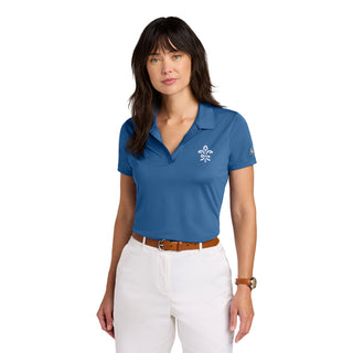 Kappa Kappa Gamma Primary Logo LC Brooks Brothers Women’s Mesh Pique Performance Polo - Charter Blue