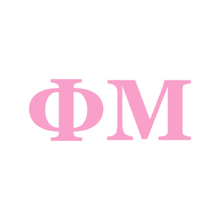 Phi Mu Greek Letter Block Crewneck Sweatshirt - White