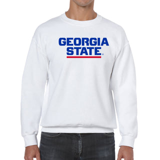 Georgia State Basic Block Crewneck - White