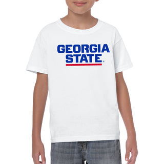 Georgia State Basic Block Youth T-Shirt - White