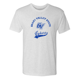 GVSU Retro Script NLA Triblend T-Shirt - Heather White