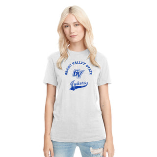 GVSU Retro Script NLA Triblend T-Shirt - Heather White