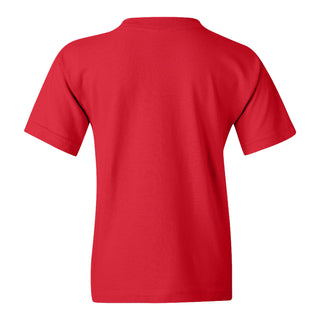 Lamar University Cardinals Basic Block Short Sleeve Youth T Shirt - Red