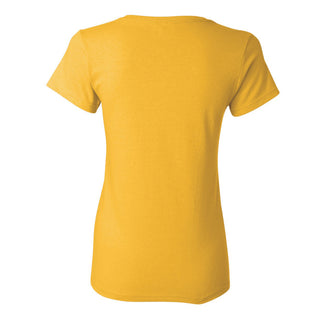 Appalachian State University Mountaineers Basic Block Cotton Women's T-Shirt - Gold