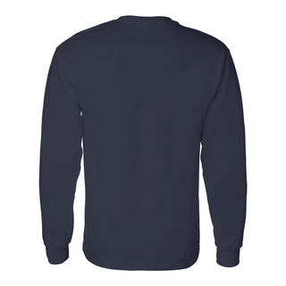 Michigan Basketball Peak Basic Cotton Long Sleeve T Shirt - Navy