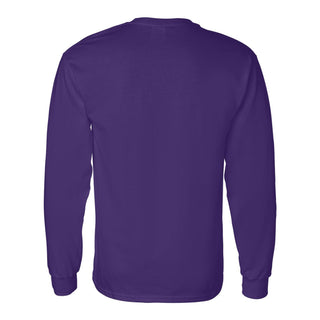 University of Northern Iowa Panthers Distressed Circle Logo Long Sleeve T Shirt - Purple