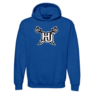 Hampton University Pirates Primary Logo Heavy Blend Hoodie - Royal