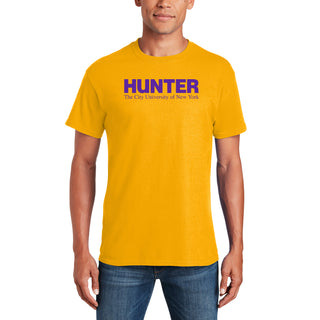Hunter College Hawks Basic Block T Shirt - Gold