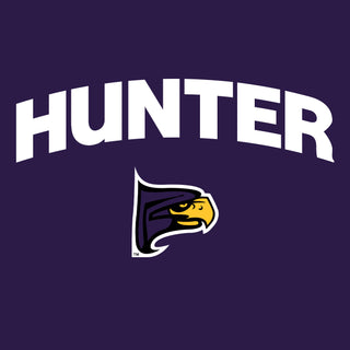 Hunter College Hawks Arch Logo Hoodie - Purple