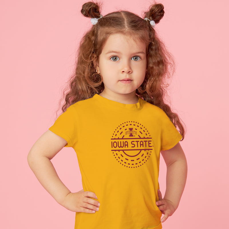 Iowa State Sunny Circle Toddler T-Shirt  - Gold